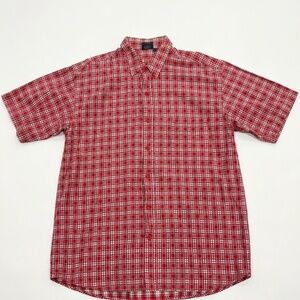 Rare Vintage ZEN Plaid Button-Down | Made in Russia | Large